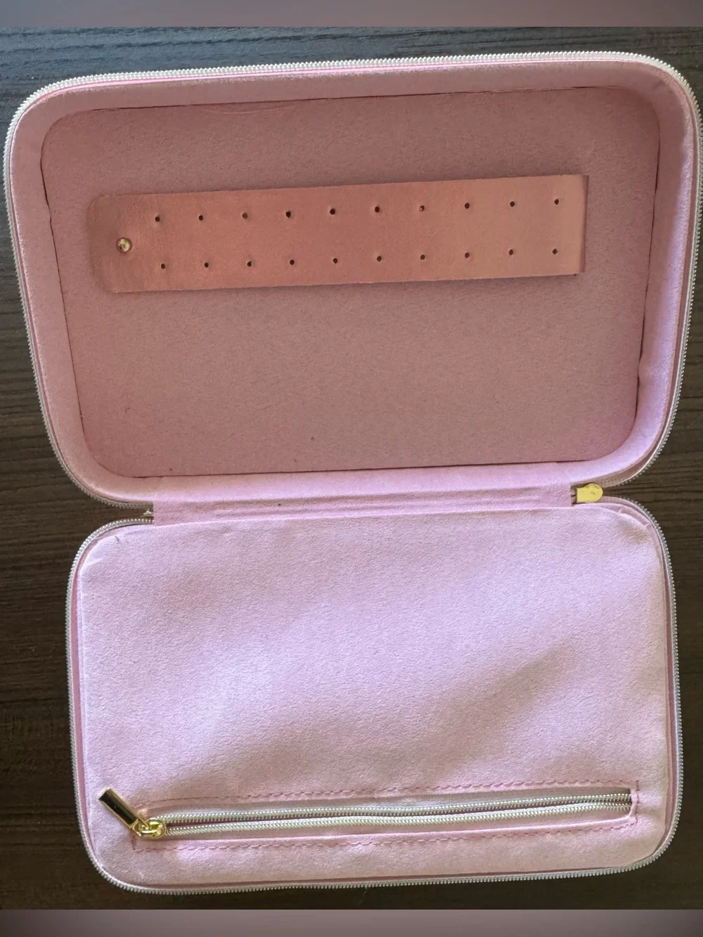 Target Pink Metallic Double-Zip Travel Jewelry Case